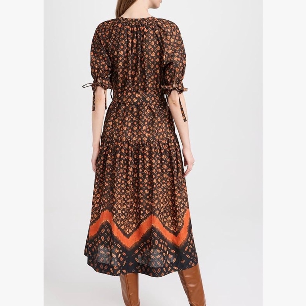 o.p.t Women's Aksoy Dress Bohemian Printed Midi Dress Medium